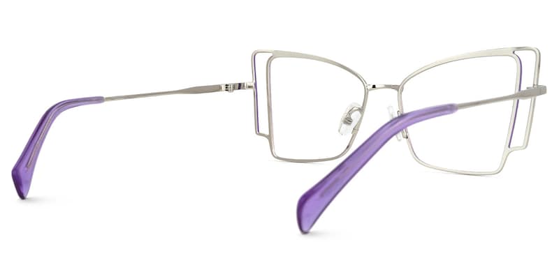 Tapacia Geometric Purple Glasses | Zeelool Glasses3