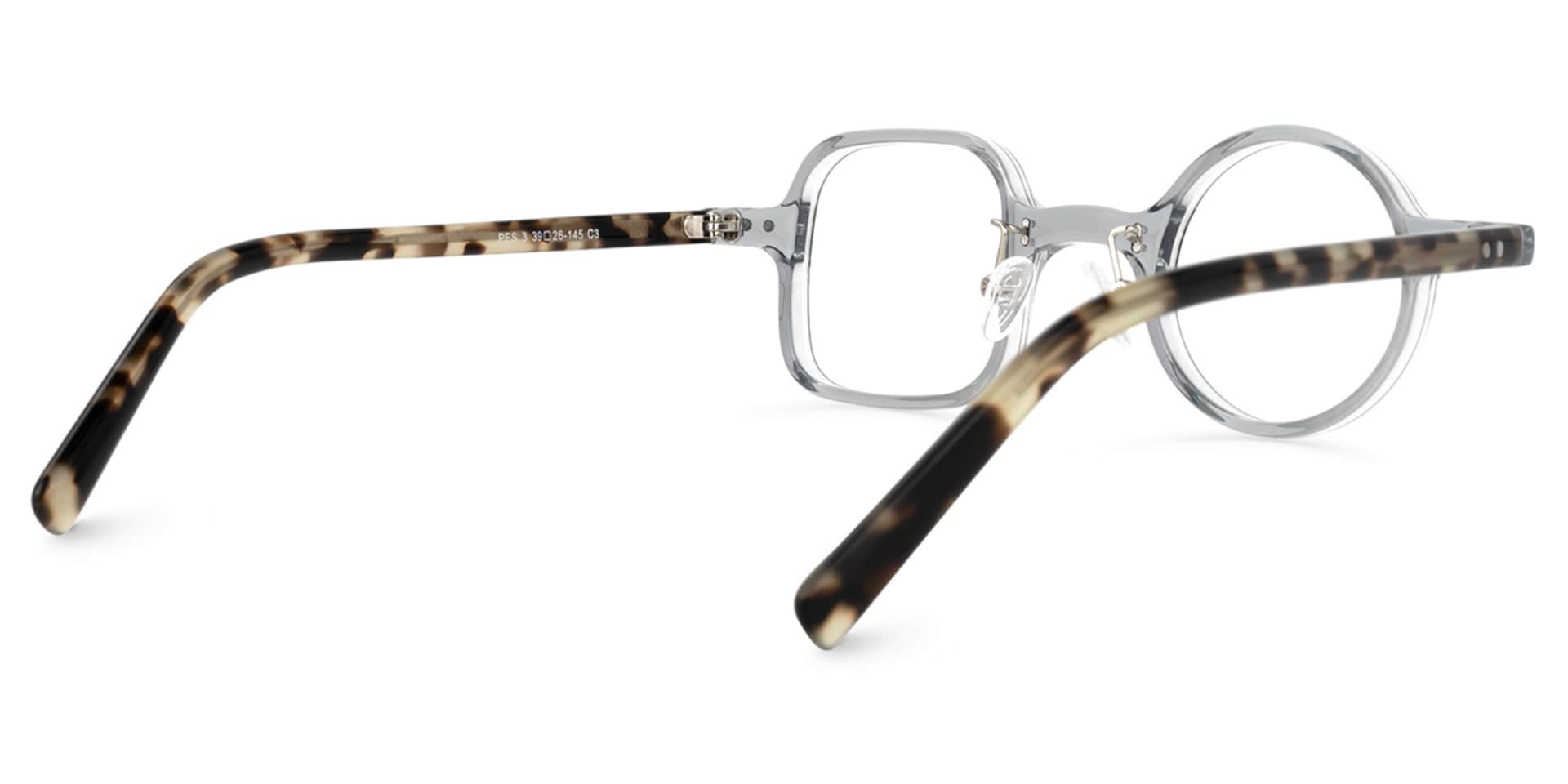 Render Asymmetric Gray Glasses | Zeelool Glasses3