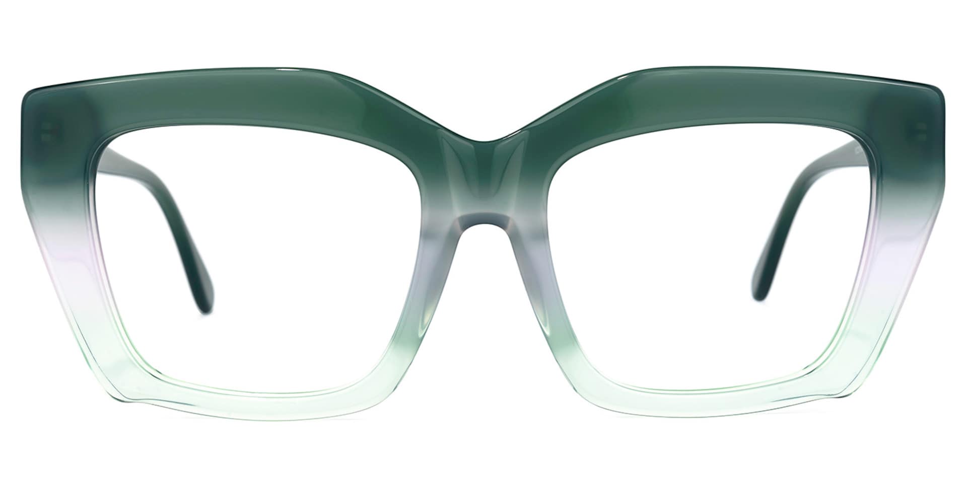 Petra Rectangle Green Glasses | Zeelool Glasses0