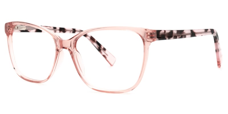 Genie Square Pink Glasses | Zeelool Glasses1