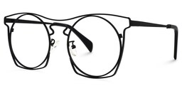 Janice Geometric Black Glasses1