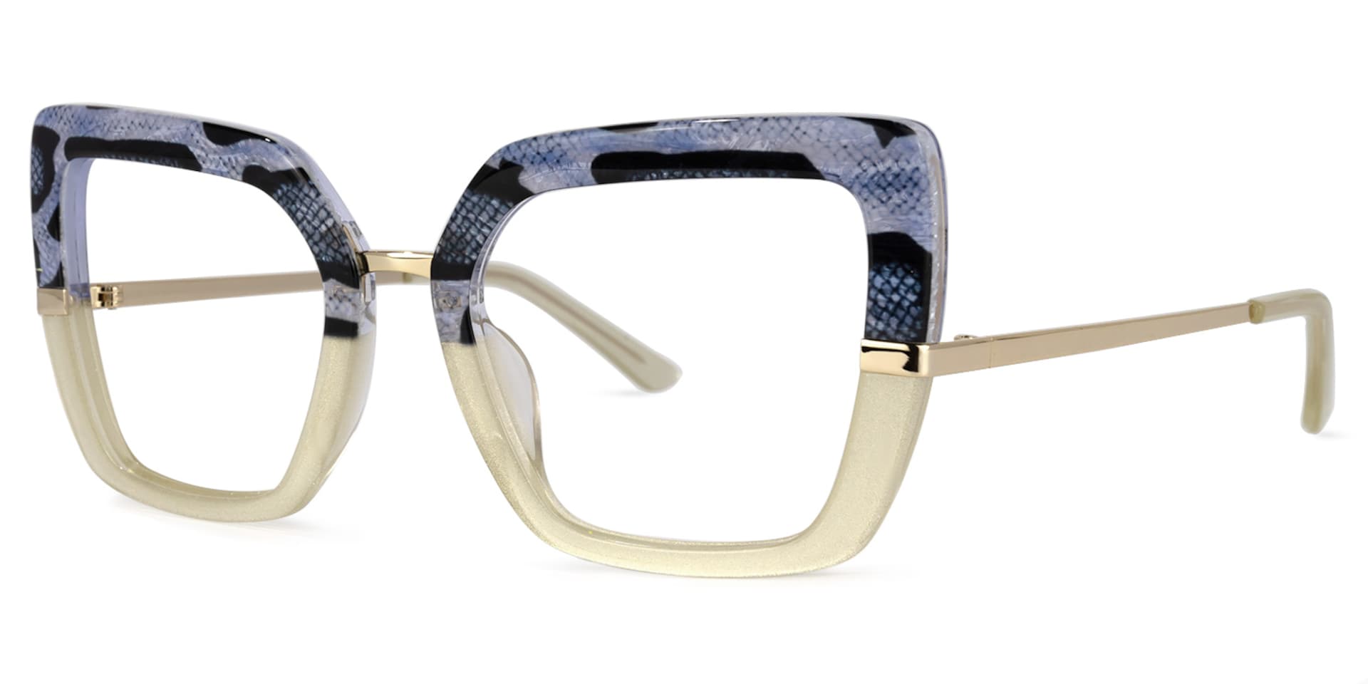Natalin Square Snake/Skin Glasses | Zeelool Glasses1