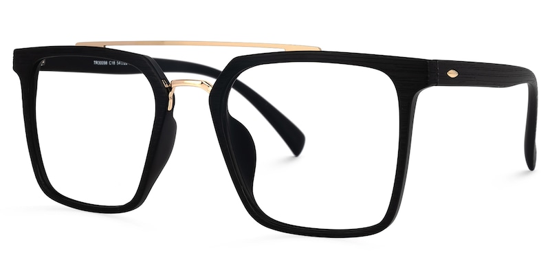 ZEELOOL Shumac Square Black Glasses