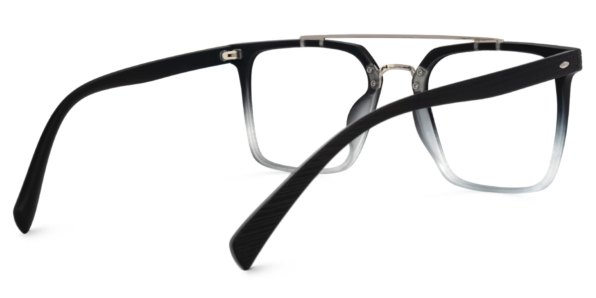 Shumac Square Black-Clear Glasses | Zeelool Glasses3
