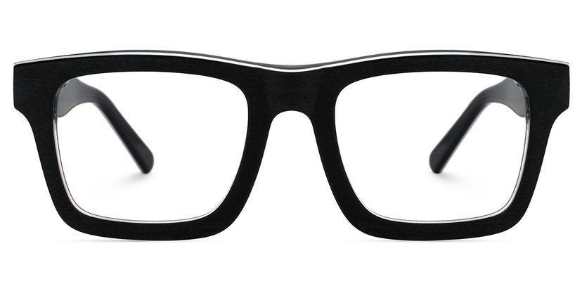 Riley Rectangle Dark-Gray Glasses
