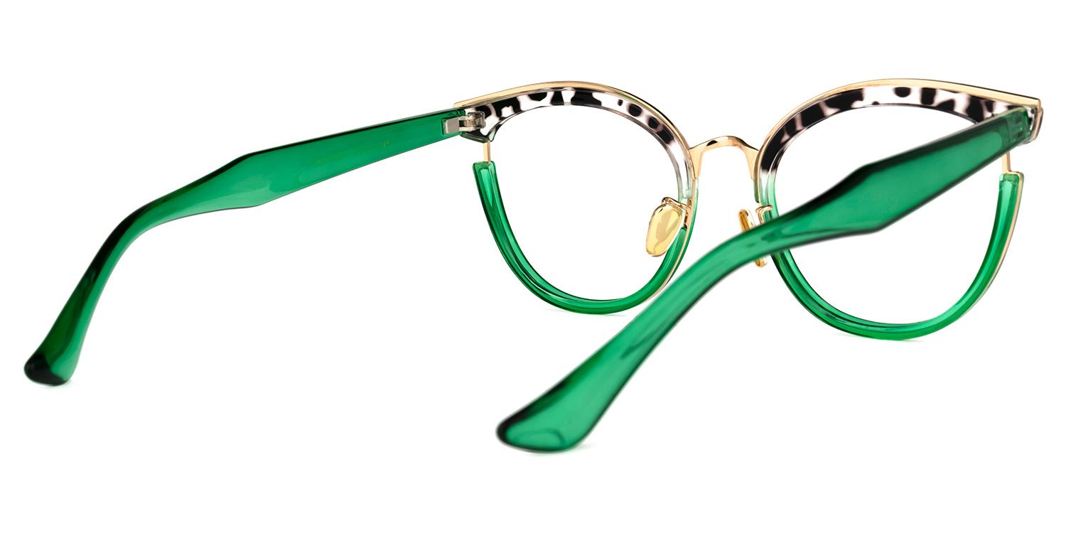 Laraine Cat Eye Green Glasses | Zeelool Glasses3