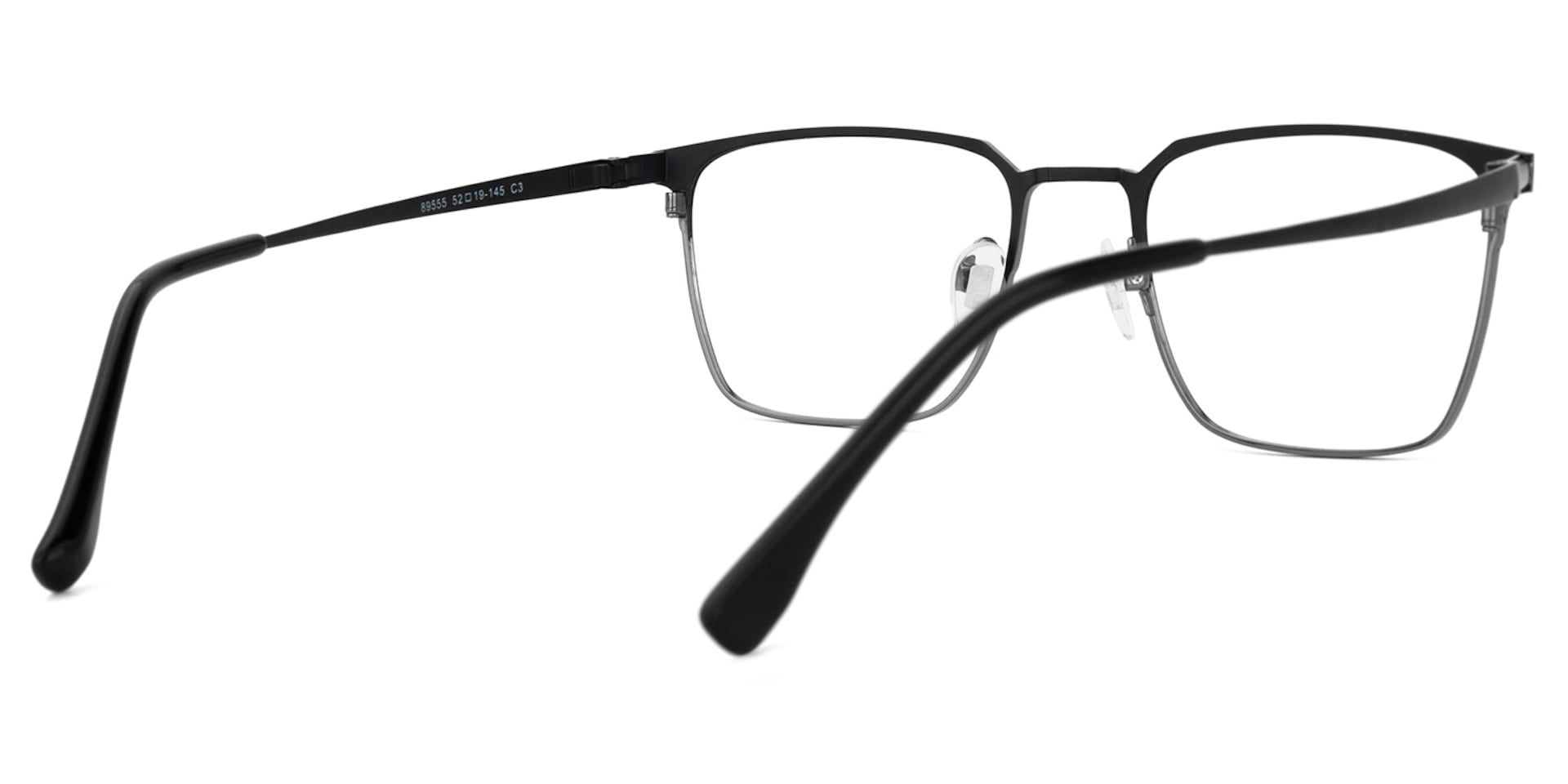 Khadajah Square Black-Gray Glasses | Zeelool Glasses3