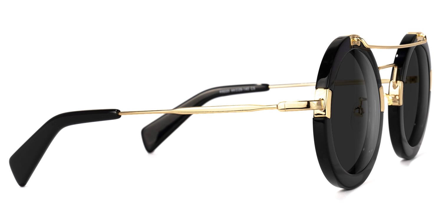 Martis Round Black Sunglasses2