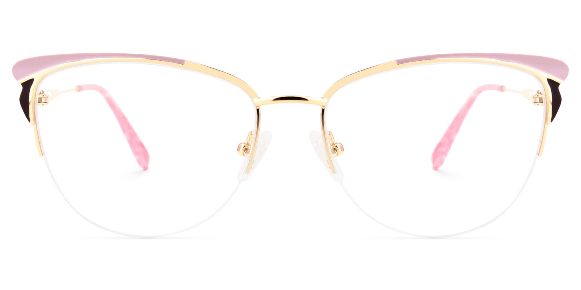 Pendy Browline Pink Glasses | Zeelool Glasses0
