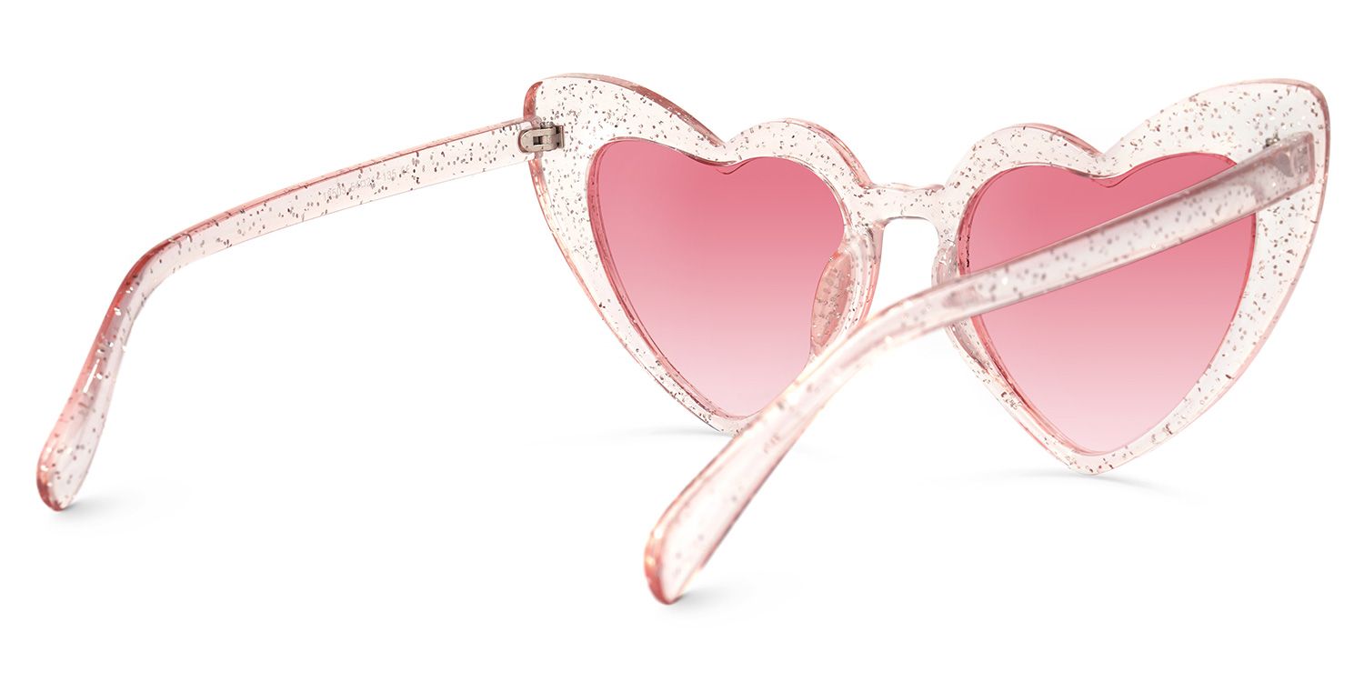 Monkina Heart Pink Sunglasses | Zeelool Glasses3