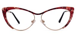 Ellen Cateye Red-Tortoise Glasses0
