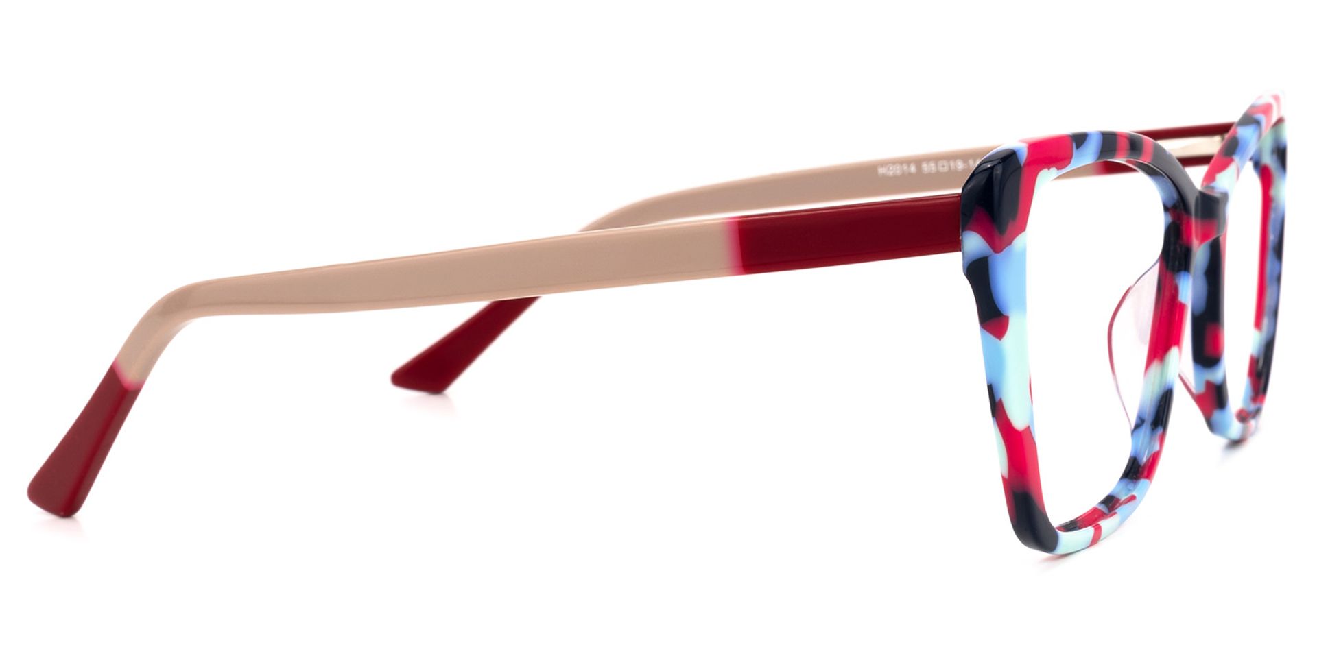 Fountain Cateye Black-Red Glasses | Zeelool Glasses2
