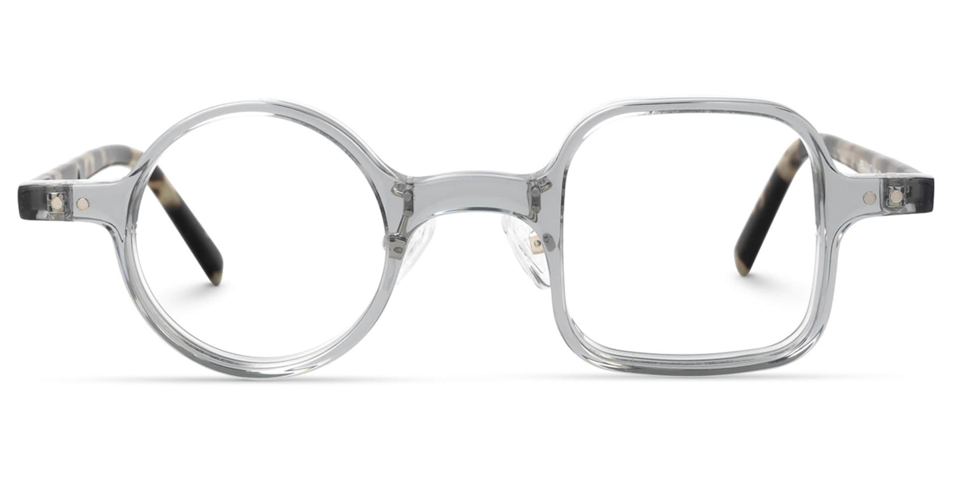 Render Asymmetric Gray Glasses | Zeelool Glasses0