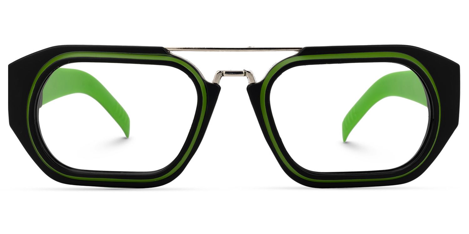 Ineabell Geometric Green Glasses | Zeelool Glasses0