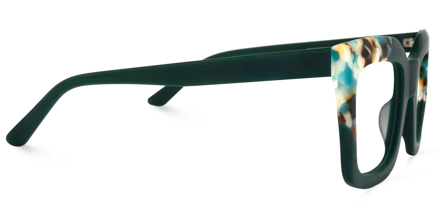 Carrasco Square Green Glasses | Zeelool Glasses2