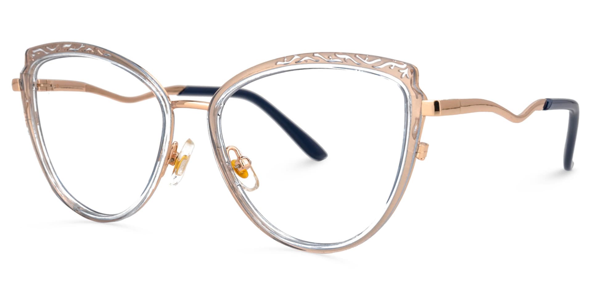 Arceiba Cateye Light-Gold Glasses | Zeelool Glasses1