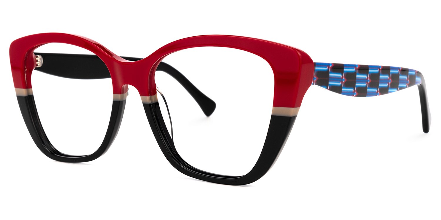 mariestelleさま専用ページ Manette Square Red Glasses | Zeelool Glasses