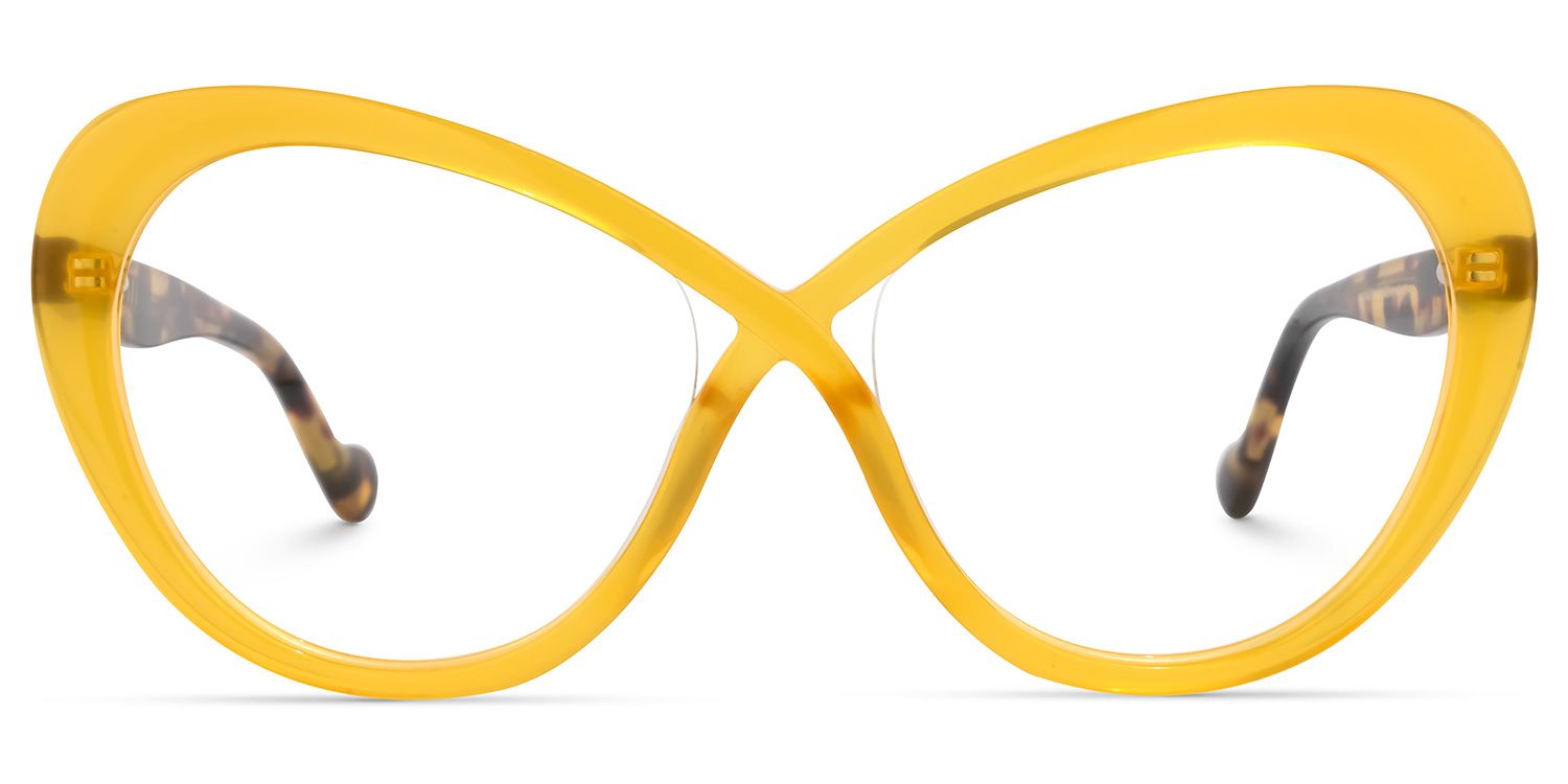 Charde Geometric Yellow Glasses | Zeelool Glasses0