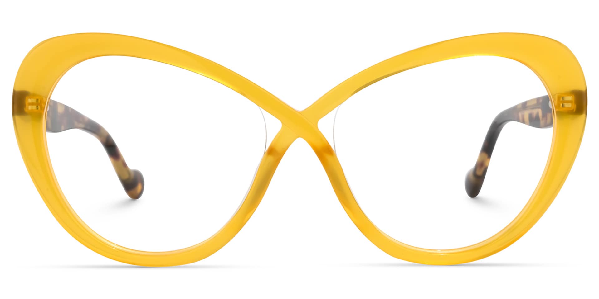 Charde Geometric Yellow Glasses | Zeelool Glasses0