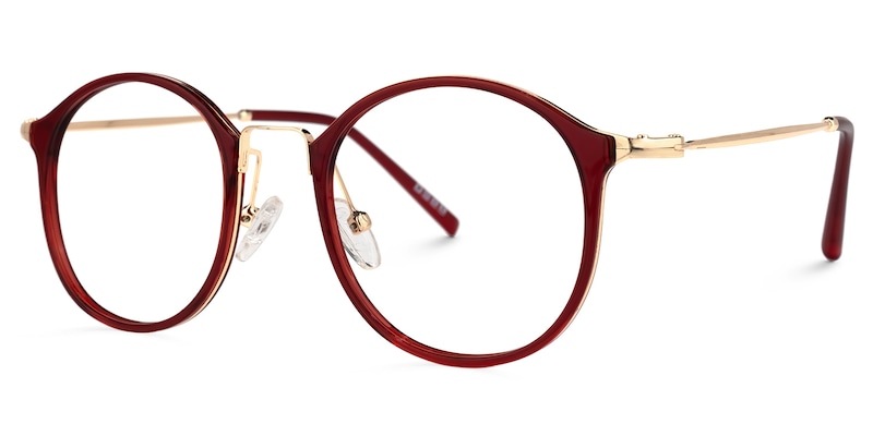 Colcas Round Red Glasses | Zeelool Glasses1