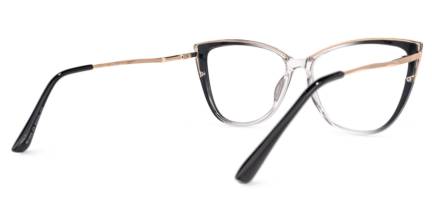 Malaika Cateye Black Glasses | Zeelool Glasses3