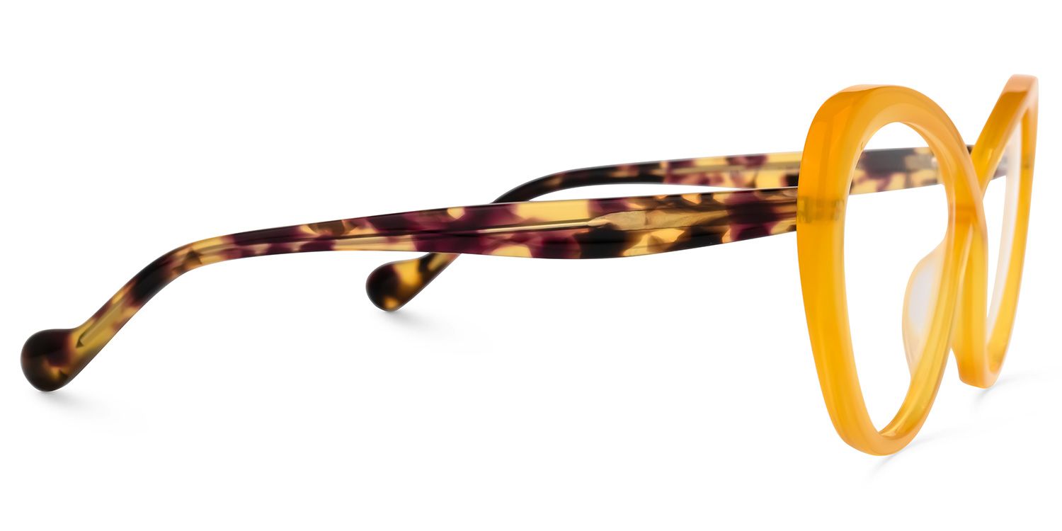 Charde Geometric Yellow Glasses | Zeelool Glasses2