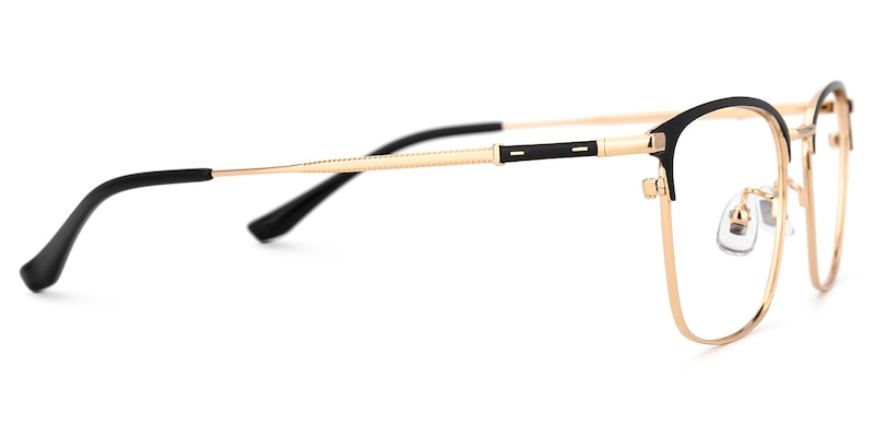 Stanage Browline Gold Glasses | Zeelool Glasses2