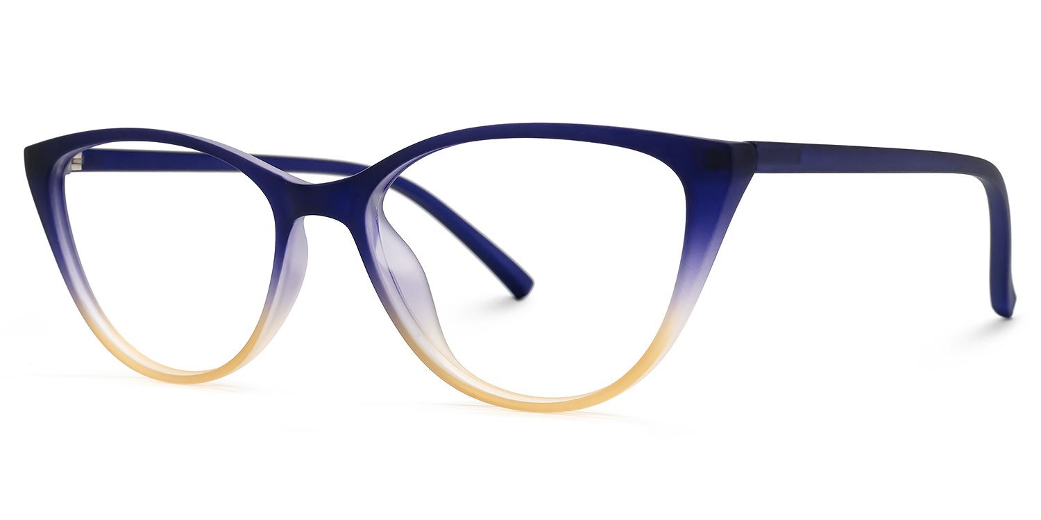 Lucy Cateye Blue Glasses  | Zeelool Glasses1