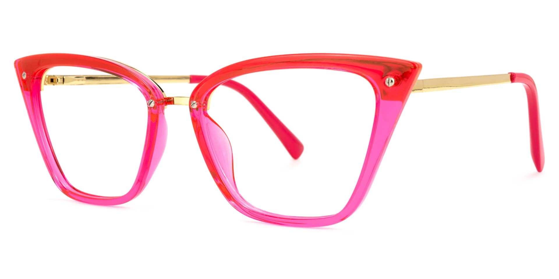 Dionne Cateye Bright-Pink Glasses | Zeelool Glasses5