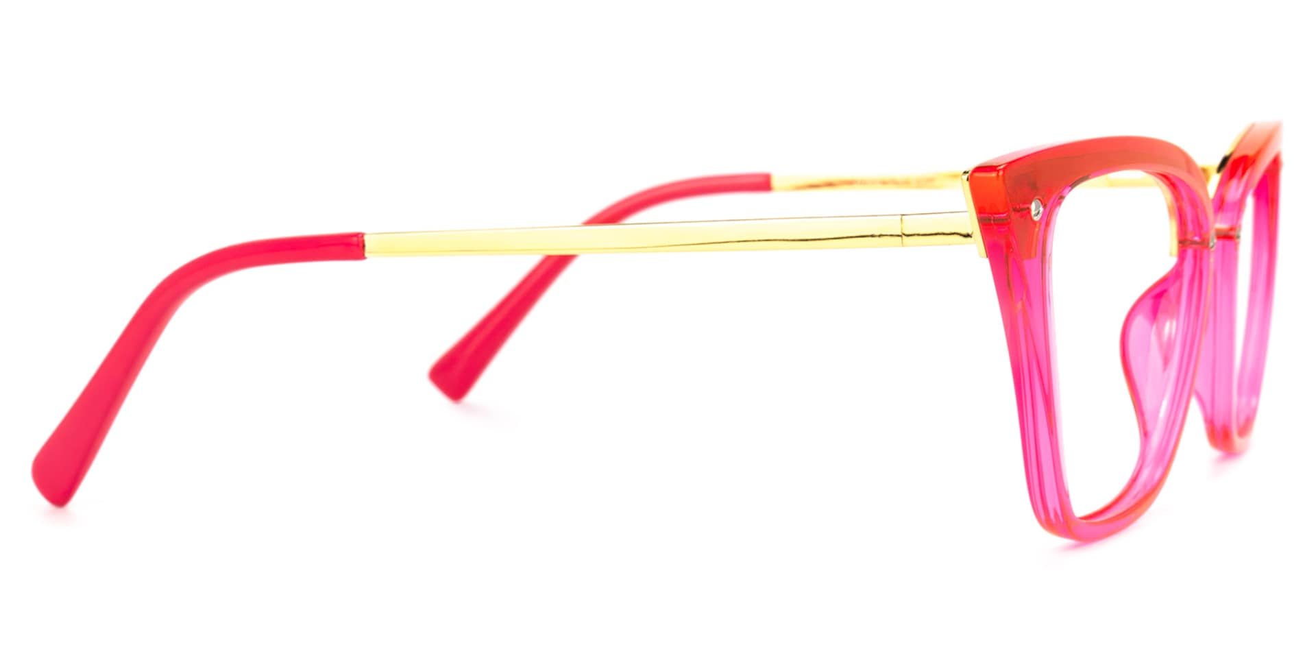 Dionne Cateye Bright-Pink Glasses | Zeelool Glasses6