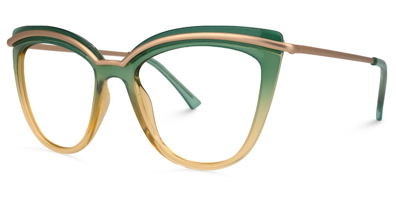 Wasiq Cateye Green Glasses | Zeelool Glasses1