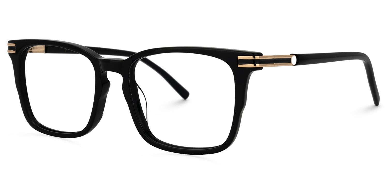 Kornelia Square Black Glasses | Zeelool Glasses1