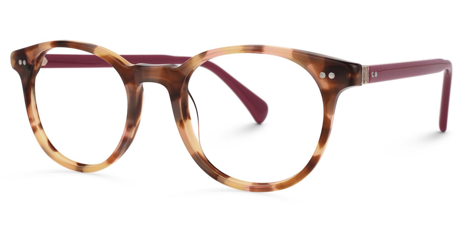 Tankins Round Brown Glasses | Zeelool Glasses1