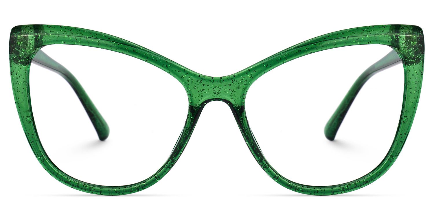 Gomez Cateye Green Glasses | Zeelool Glasses0