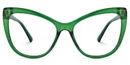 Gomez Cateye Green Glasses0