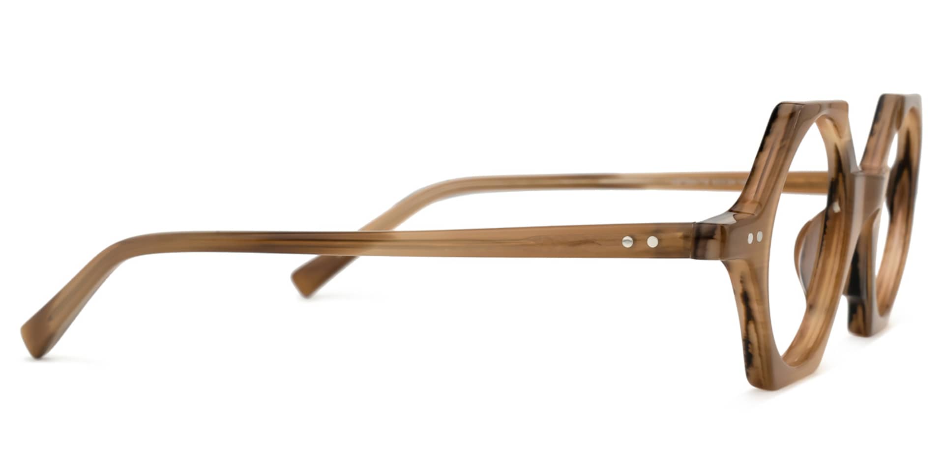Natalia Geometric Brown Glasses | Zeelool Glasses2