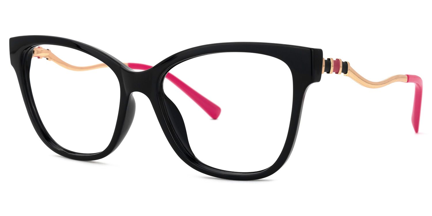 Stevens Cateye Black Glasses | Zeelool Glasses1