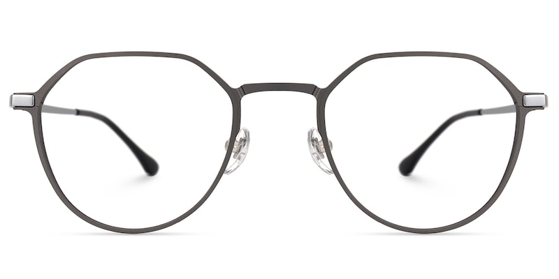 Boles Geometric Light-Grey Glasses | Zeelool Glasses0