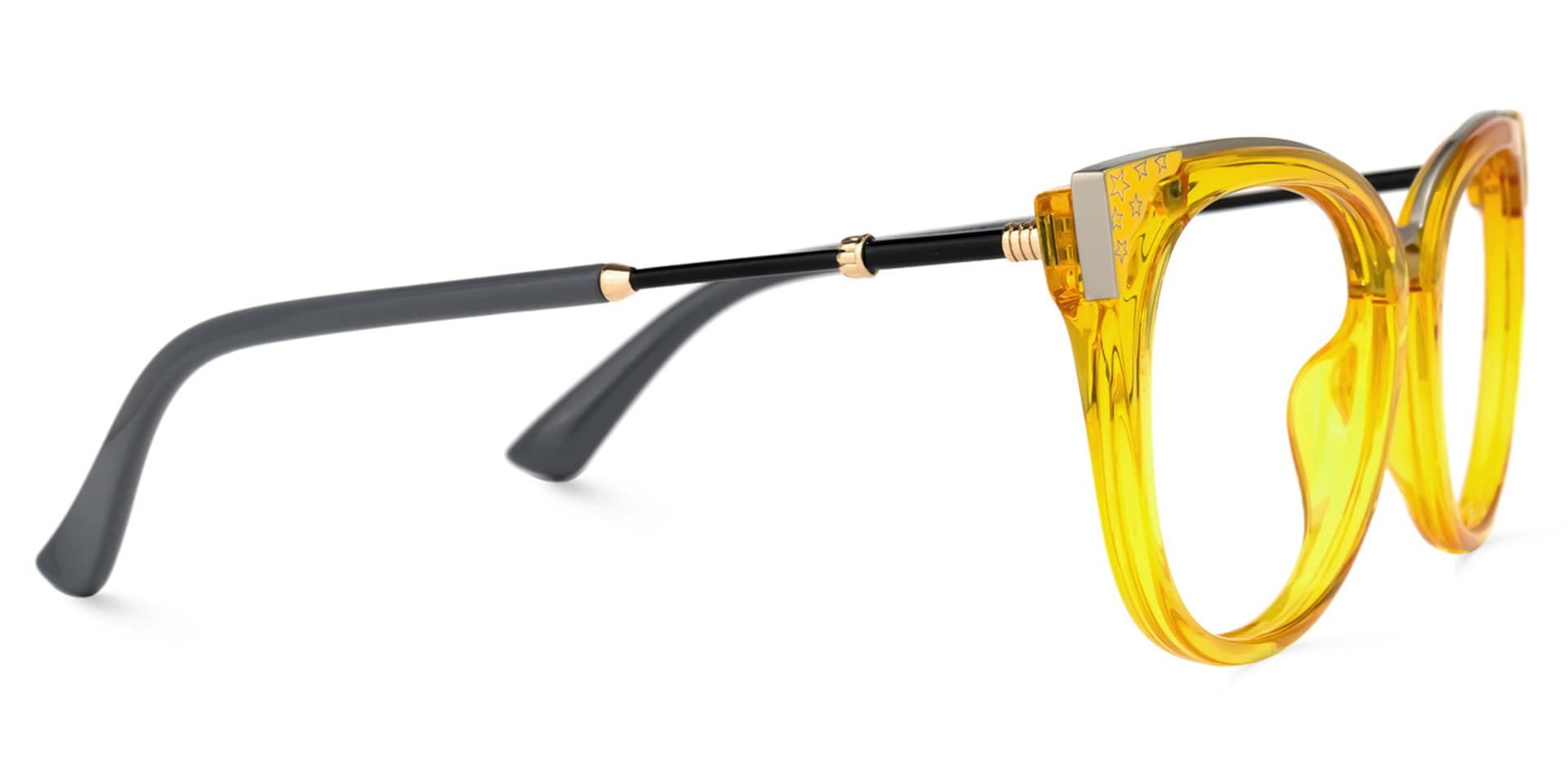 Dalton Cateye Yellow Glasses | Zeelool Glasses2