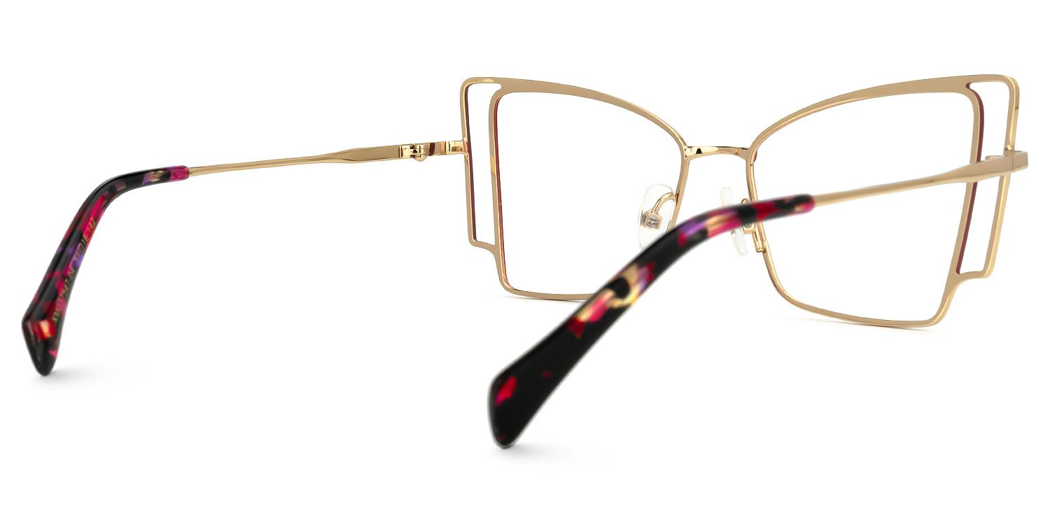 Tapacia Geometric Red Glasses | Zeelool Glasses3