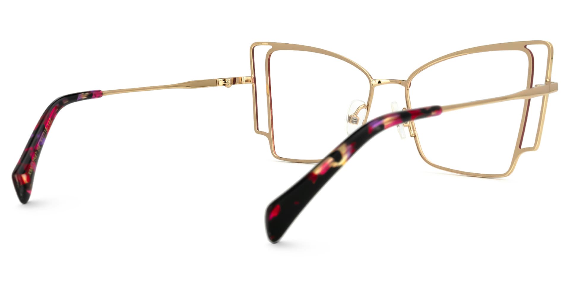 Tapacia Geometric Red Glasses | Zeelool Glasses3