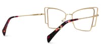 Tapacia Geometric Red Glasses3