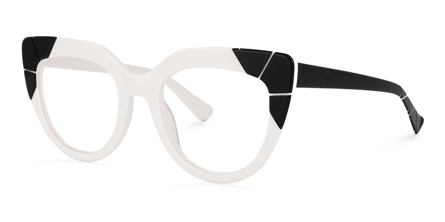 Lloyd Cateye White Glasses | Zeelool Glasses