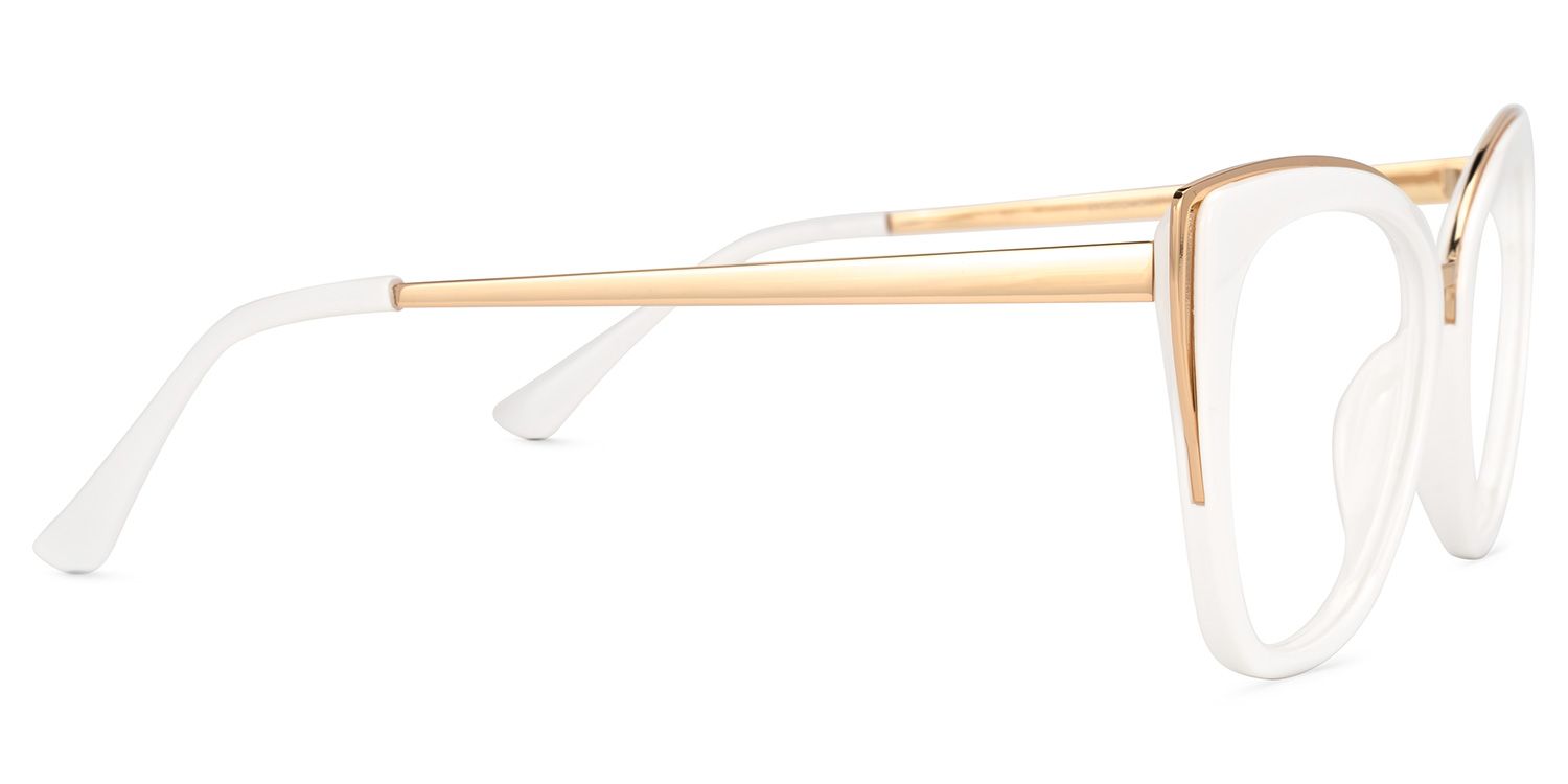 Ruiz Cateye White Glasses | Zeelool Glasses2