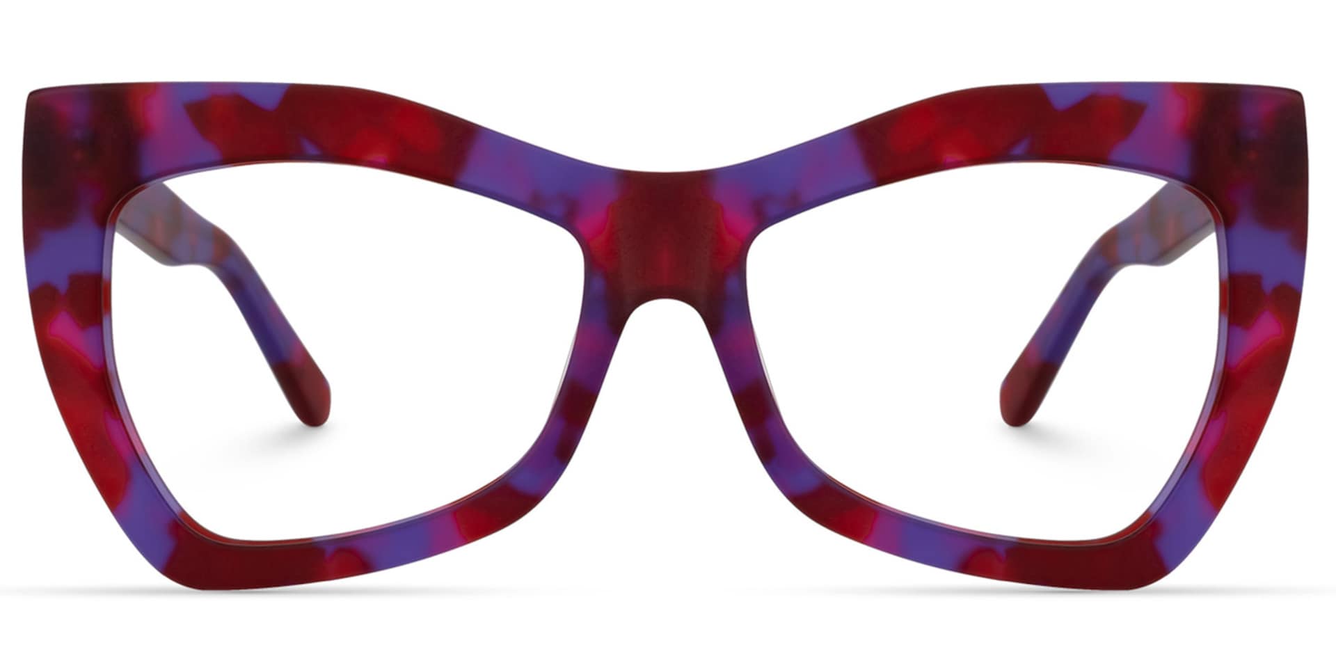 Bernita Geometric Red-Purple Glasses | Zeelool Glasses0