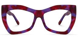Bernita Geometric Red-Purple Glasses0