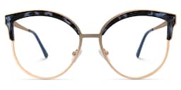 Laureano Browline Blue-Tortoise Glasses0