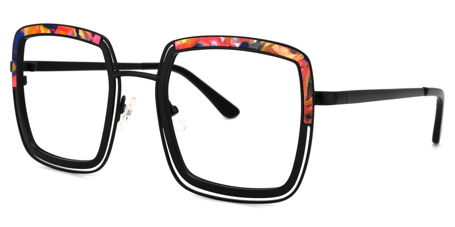 Polomsky Square Floral Glasses | Zeelool Glasses1