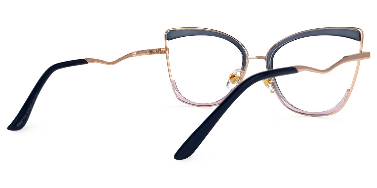 Benika Cateye Blue-Purple Glasses | Zeelool Glasses3