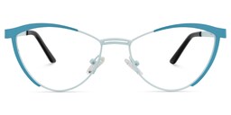 Sydney Cat Eye Blue Glasses0